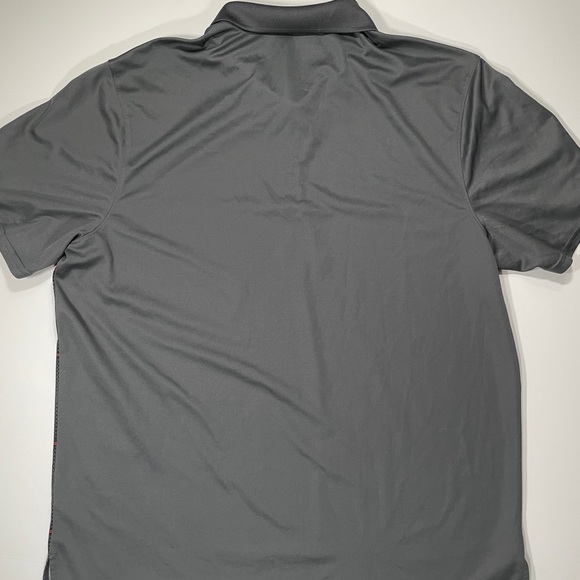 NordicTrack Dri Wicking Short Sleeve Gray & Red Striped Polo Shirt - Size XXL - Picture 2 of 5